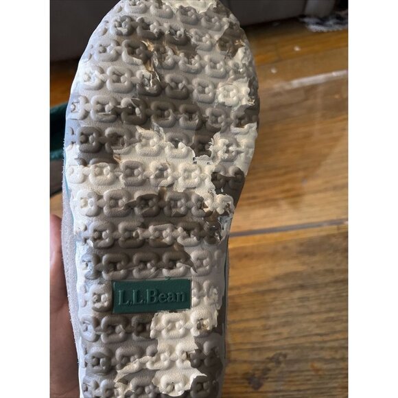 LL BEAN Men’s Gray Suede Lined Slip On Mountain Slippers Loafers Size 8M - Picture 4 of 4